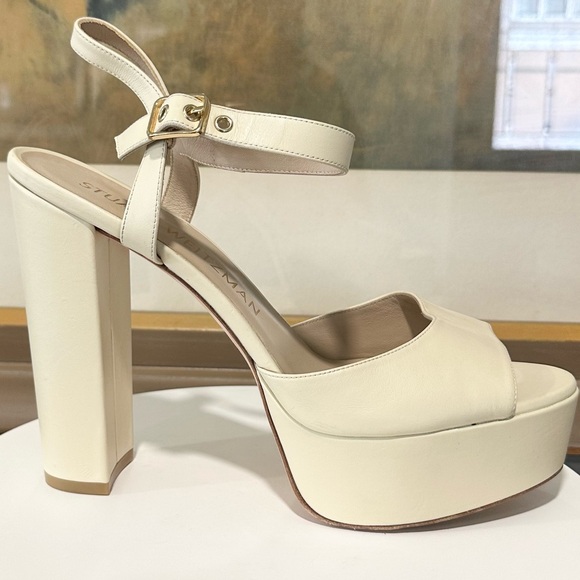 🌹STUART WEITZMAN🌹 Ryder Ankle-Buckle Platform Sandals Size: 11.5 - Picture 2 of 16